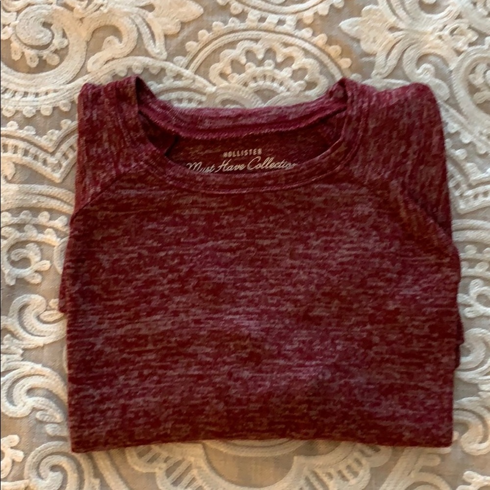 Hollister burgundy long sleeve shirt